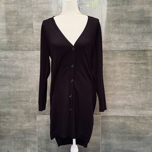 Vince Camuto long black cardigan, size XS.